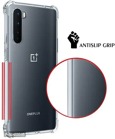 Back Cover for OnePlus Nord Transparent Grip Case Pack of 1-thumb3