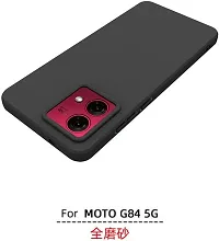 ROYALBASE Back Cover for Moto G84 5G CA Black Grip Case Silicon Pack of 1-thumb1