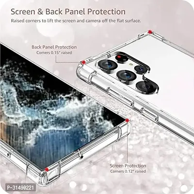 Back Cover for Samsung Galaxy S23 Ultra 5G Transparent Camera Bump Protector Silicon Pack of 1-thumb2