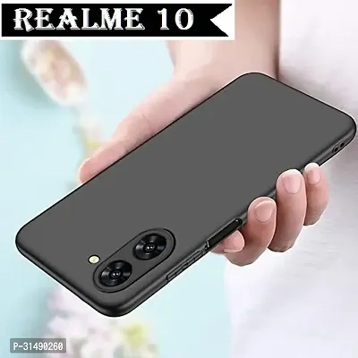 Back Cover for Realme 10  Realme 10 4G Black Camera Bump Protector Silicon Pack of 1-thumb3