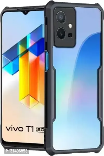 ROYALBASE Back Cover for Vivo T1 5G Vivo Y75 5GIQOO Z6 5G Black Camera Bump Protector Silicon Pack of 1-thumb0