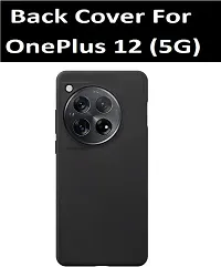 Back Cover for OnePlus 12 5G CA Black Camera Bump Protector Silicon Pack of 1-thumb2