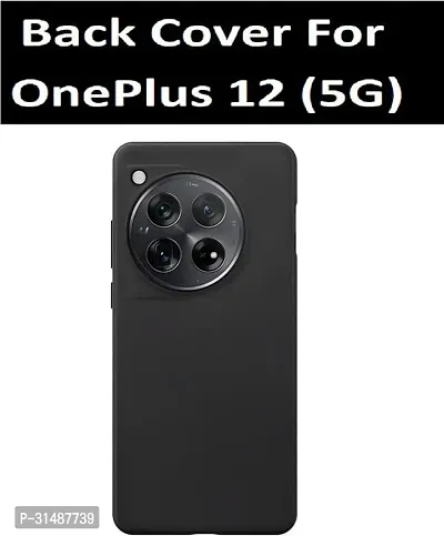 Back Cover for OnePlus 12 5G CA Black Camera Bump Protector Silicon Pack of 1-thumb3