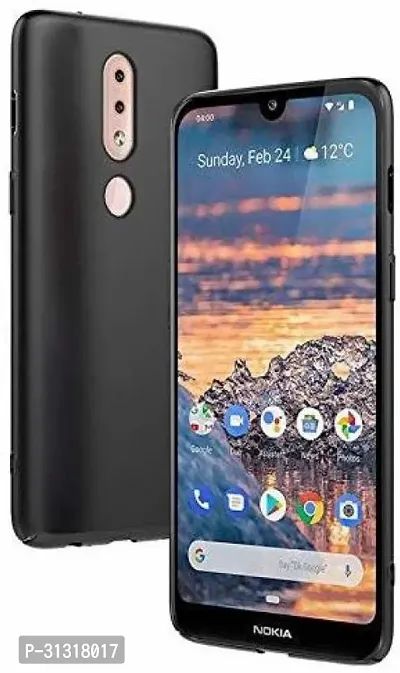 ROYALBASE Back Cover for NOKIA 4.2 Black Grip Case Silicon Pack of 1-thumb0