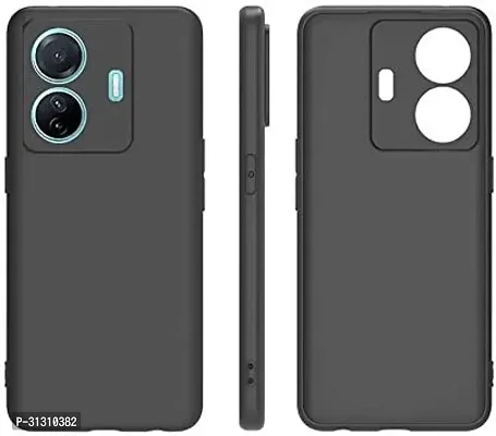 ROYALBASE Back Cover for Vivo T1 Pro 5G IQOO Z6 Pro 5G Black Grip Case Silicon Pack of 1-thumb0