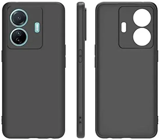 CELZO Silicon Back Cover Case for Vivo iQOO Z6 44W - Black