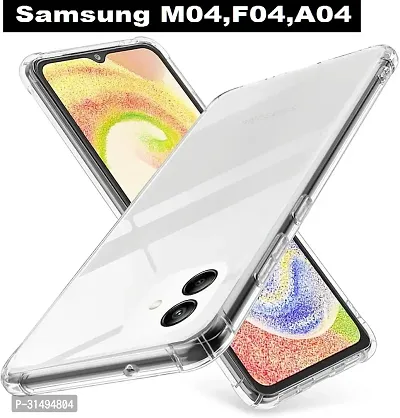 ROYALBASE Back Cover for Samsung Galaxy F04 M04  A04 Transparent Camera Bump Protector Silicon Pack of 1-thumb0