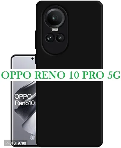 ROYALBASE Back Cover for Oppo Reno 10 pro 5G Black Camera Bump Protector Silicon Pack of 1