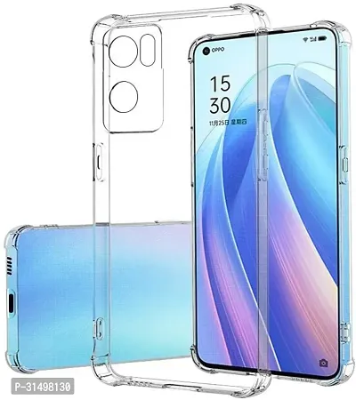 ROYALBASE Back Cover for Oppo Reno 7 5G Transparent Camera Bump Protector Silicon Pack of 1-thumb0