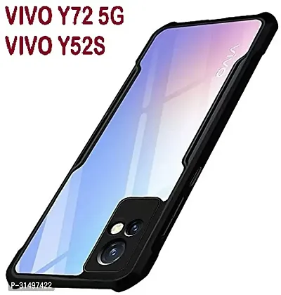 ROYALBASE Back Cover for Vivo Y52SVivo Y72 5G Black Camera Bump Protector Silicon Pack of 1-thumb0