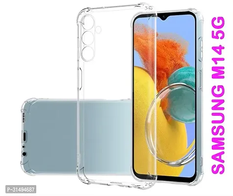 Back Cover for Samsung Galaxy M14 5G Transparent Shock Proof Silicon Pack of 1-thumb0