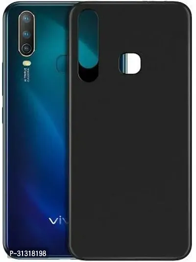 ROYALBASE Back Cover for Vivo U20 Black Grip Case Silicon Pack of 1