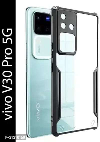 ROYALBASE Back Cover for Vivo V30 Pro IP Black Grip Case Silicon Pack of 1