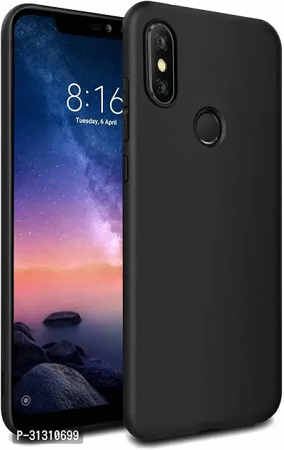 ROYALBASE Back Cover for Mi Redmi 6 pro Black Grip Case Silicon Pack of 1-thumb0