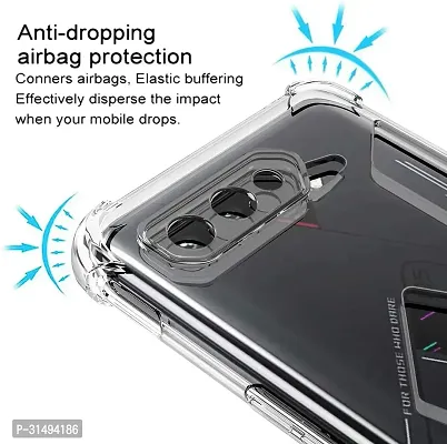 Back Cover for Asus ROG Phone 5 Transparent Flexible Silicon Pack of 1-thumb3