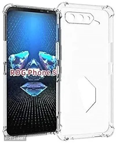 ROYALBASE Back Cover for Asus ROG Phone 5 Transparent Flexible Silicon Pack of 1-thumb0