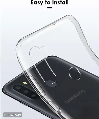 Back Cover for Samsung Galaxy A21 Transparent Grip Case Pack of 1-thumb2