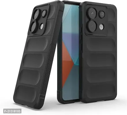 ROYALBASE Back Cover for Poco X6 5GRedmi Note 13 Pro 5G MG Black Grip Case Silicon Pack of 1-thumb0