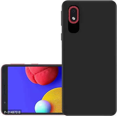 ROYALBASE Back Cover for Samsung Galaxy M01 Core Black Grip Case Silicon Pack of 1