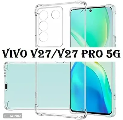 Back Cover for Vivo V27 5G Vivo V27 Pro 5G Transparent Silicon Pack of 1