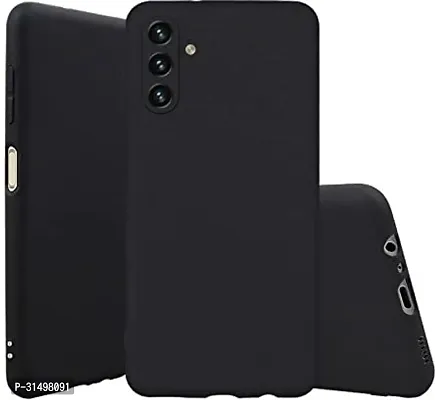 ROYALBASE Back Cover for Samsung Galaxy M13 4G Black Camera Bump Protector Silicon Pack of 1-thumb0