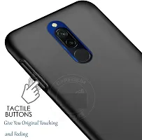 ROYABASE Back Cover for Redmi 8 Black Grip Case Silicon Pack of 1-thumb3