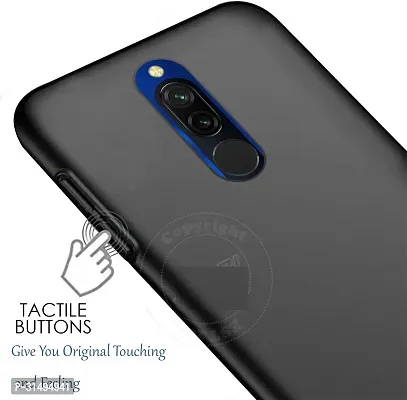 ROYABASE Back Cover for Redmi 8 Black Grip Case Silicon Pack of 1-thumb4