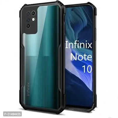 Back Cover for Infinix Note 10 Black Grip Case Pack of 1-thumb0