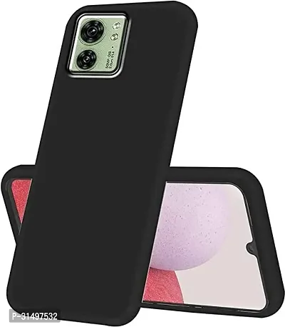 ROYALBASE Back Cover for MOTOROLA Edge 40 Black Grip Case Silicon Pack of 1-thumb0