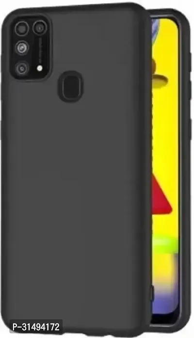 Back Cover for Samsung Galaxy M31 Black Grip Case Silicon Pack of 1-thumb0