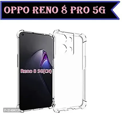 Back Cover for Oppo Reno 8 Pro 5G Transparent Grip Case Silicon Pack of 1-thumb0