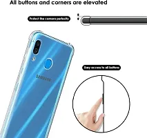 ROYALBASE Back Cover for SAMSUNG GALAXY A30 Transparent Grip Case Silicon Pack of 1-thumb2