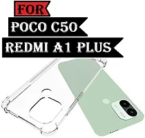 Back Cover for POCO C50  REDMI A1 PLUS Transparent Camera Bump Protector Silicon Pack of 1-thumb3