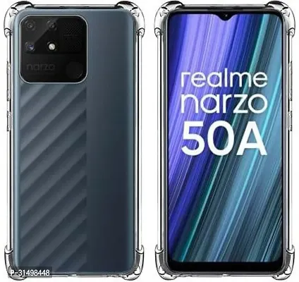 ROYALBASE Back Cover for Realme Narzo 50A Transparent Grip Case Silicon Pack of 1