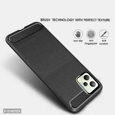 Back Cover for Realme C35Realme Narzo 50A Prime Black Grip Case Silicon Pack of 1-thumb2