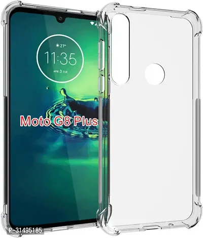 ROYALBASE Back Cover for Moto G8 Plus Transparent Grip Case Pack of 1-thumb0