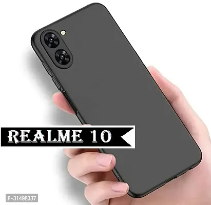 ROYALBASE Back Cover for Realme 10  Realme 10 4G Black Camera Bump Protector Silicon Pack of 1-thumb0