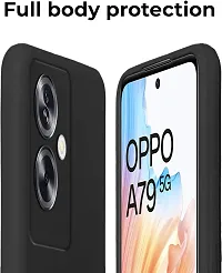 ROYALBASE Back Cover for OPPO A79 5G Black Grip Case Silicon Pack of 1-thumb2