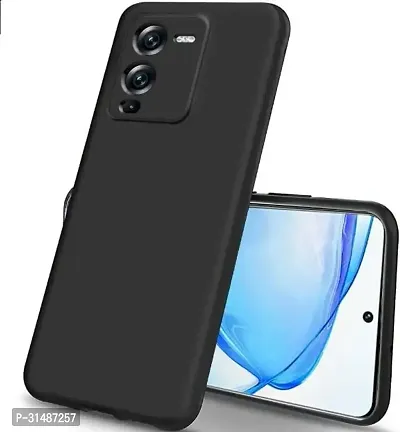 Back Cover for Vivo V25 Pro 5G Black Grip Case Silicon Pack of 1