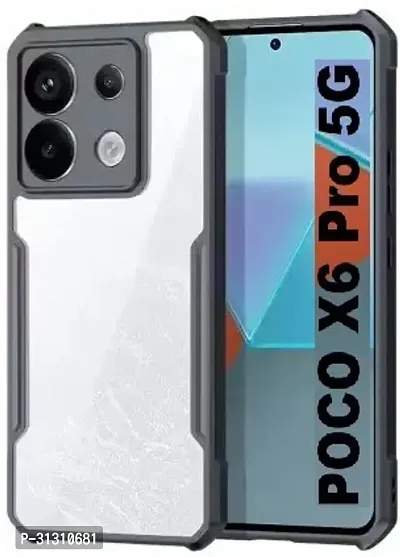 ROYALBASE Back Cover for Poco X6 Pro 5G IP Transparent Camera Bump Protector Silicon Pack of 1-thumb0