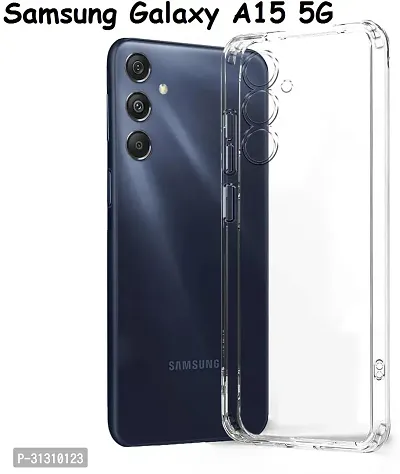 ROYALBASE Back Cover for Samsung Galaxy A15 5G BM Transparent Shock Proof Silicon Pack of 1-thumb0