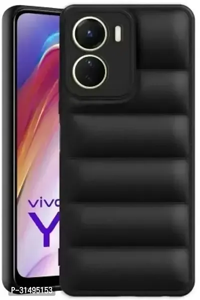 ROYALBASE Back Cover for Vivo Y16 Vivo Y56 5G Black Grip Case Silicon Pack of 1-thumb0