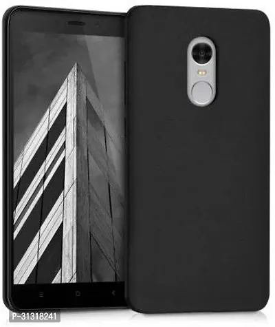 ROYALBASE Back Cover for Mi Redmi Note 4 Black Grip Case Silicon Pack of 1-thumb0