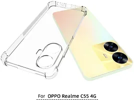 ROYALBASE Back Cover for Realme C55 Transparent Grip Case Pack of 1-thumb2