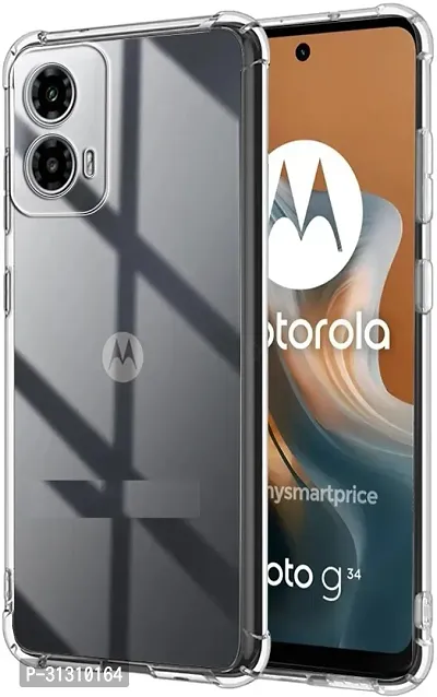 ROYALBASE Back Cover for Moto G34 5GMotorola G34 5G BM Transparent Camera Bump Protector Silicon Pack of 1