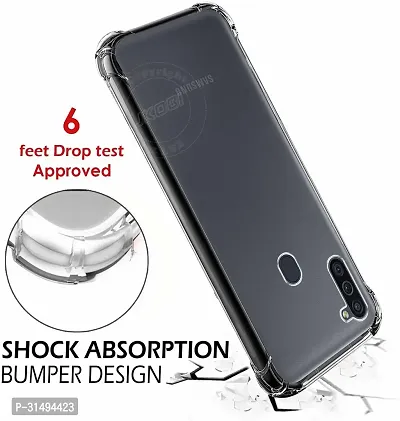 Back Cover for Samsung Galaxy A11 Transparent Grip Case Silicon Pack of 1-thumb2