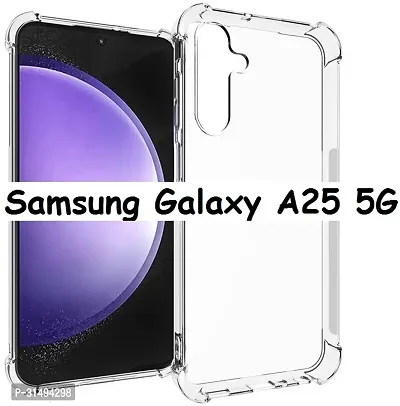 Back Cover for Samsung Galaxy A25 5G Transparent Silicon Pack of 1-thumb0