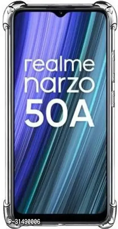 Back Cover for Realme Narzo 50A Transparent Grip Case Silicon Pack of 1-thumb3