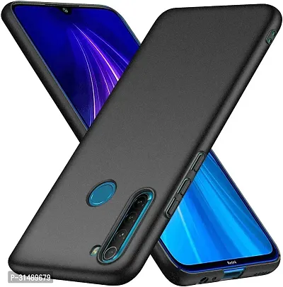 Back Cover for Redmi Note 8 Black Grip Case Silicon Pack of 1-thumb0