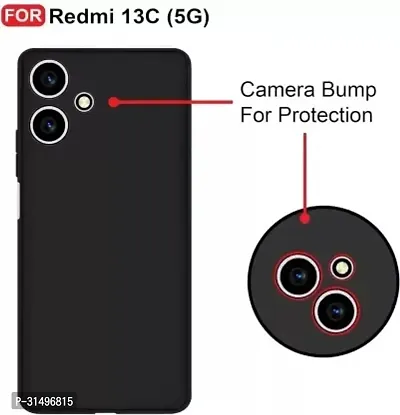 ROYALBASE Back Cover for Redmi 13C 5G   Poco C65 Black Grip Case Silicon Pack of 1-thumb2